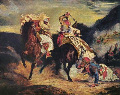 Combat du Giaour avec le Pacha - Ferdinand Victor Eugene Delacroix